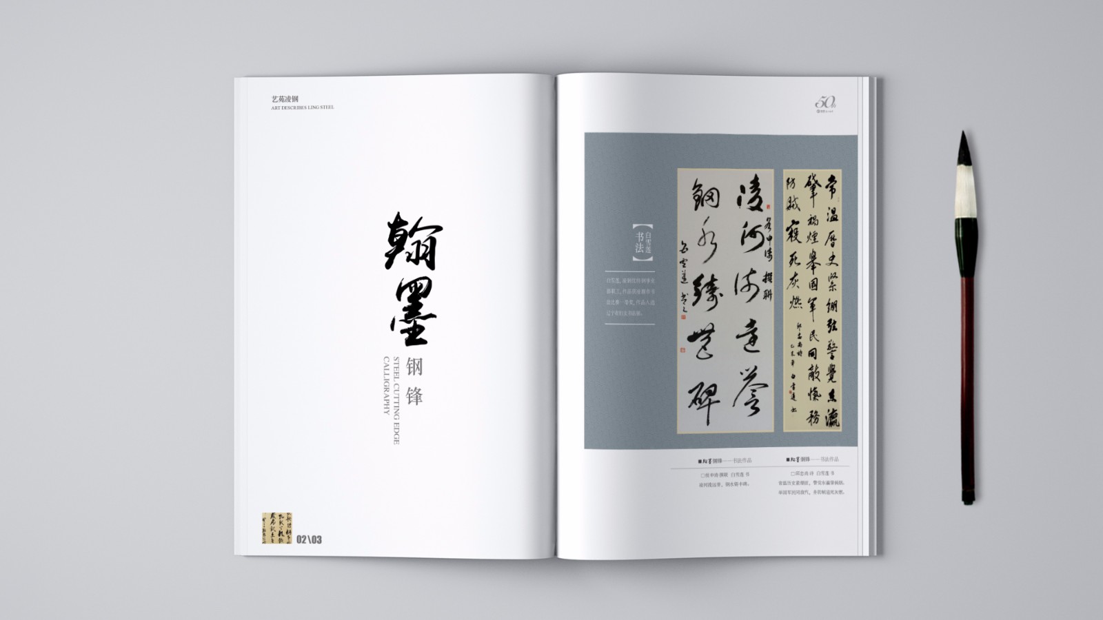 凌源鋼鐵50周年平面畫冊設(shè)計